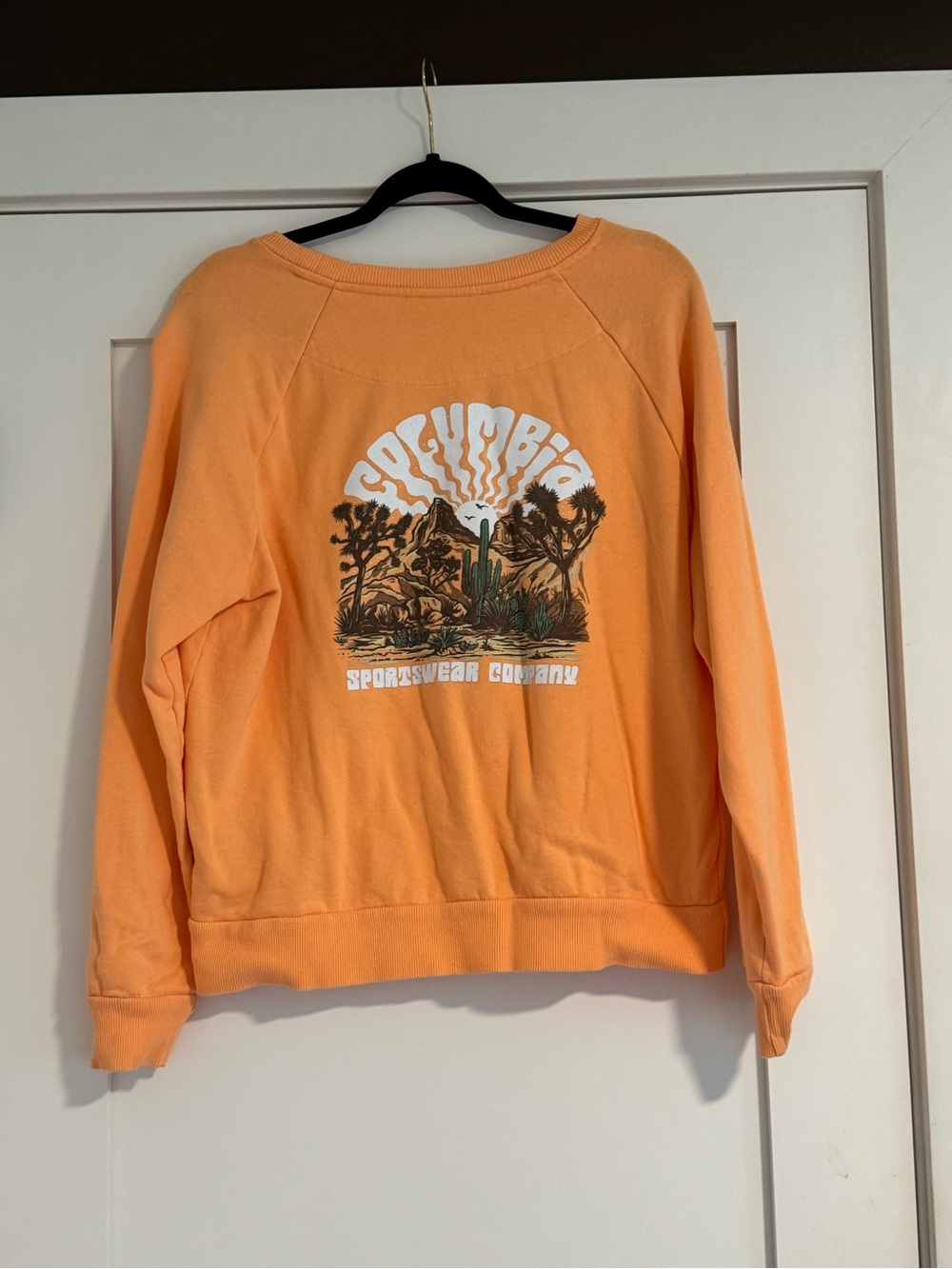 Columbia Peach-Orange Desert Graphic Crewneck Sweatshirt